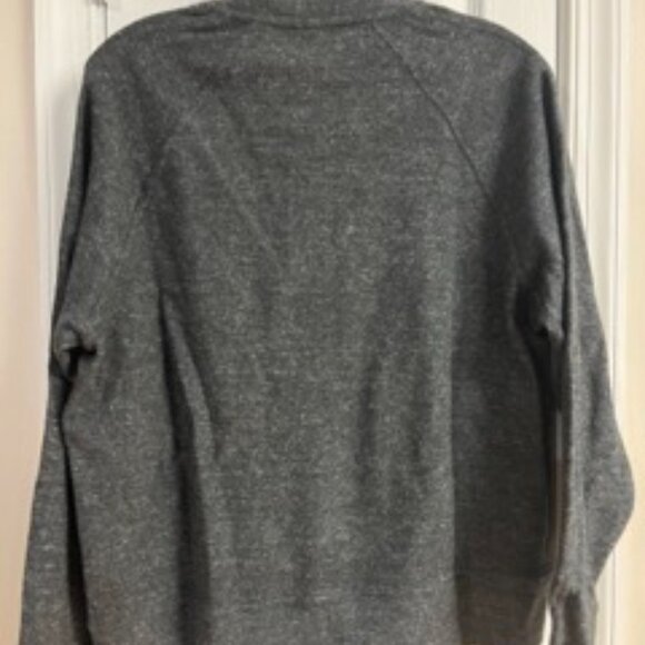 Nike Womens Heathered Quarter Zip Mock Neck Long Sleeve Jacket Dark Gray Size M - Picture 4 of 4